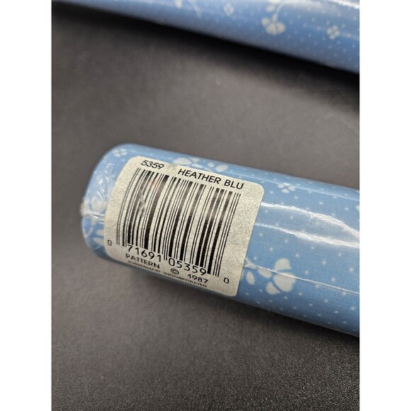 Vintage Rubbermaid Shelf & Drawer Liner Blue Polka Dots & Flowers Cottagecore - Picture 4 of 4